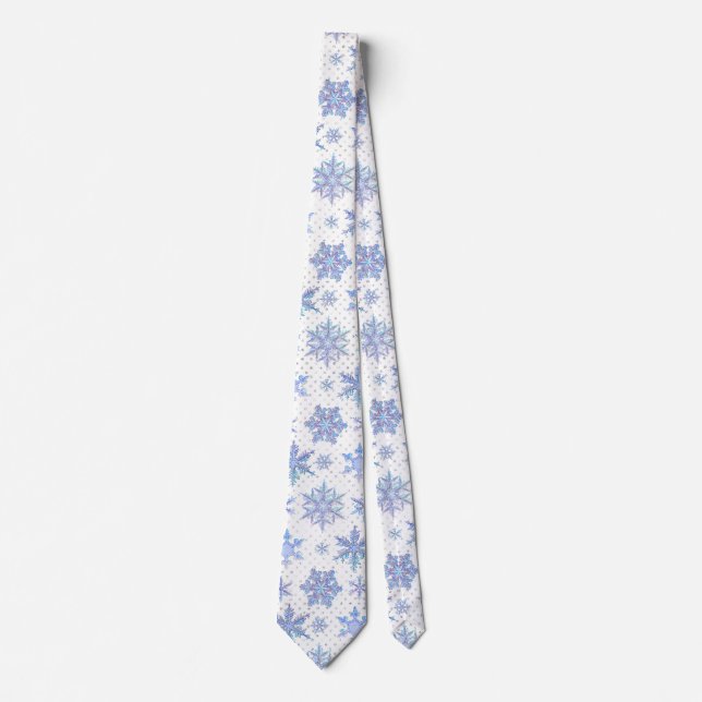Christmas snowflakes neck tie (Front)