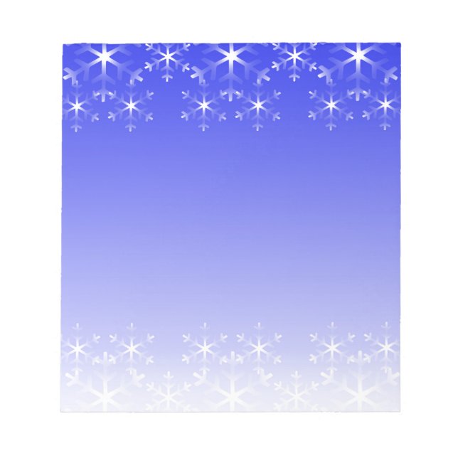 Christmas snowflakes notepad (Front)