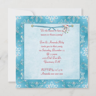 Christmas Snowflakes Party invitation