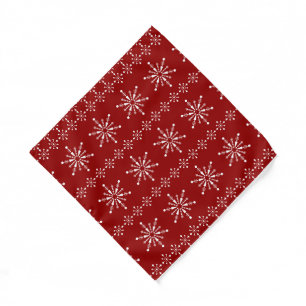 Christmas Snowflakes pattern Bandana