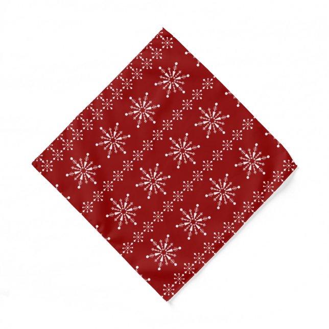Christmas Snowflakes pattern Bandana (Front)