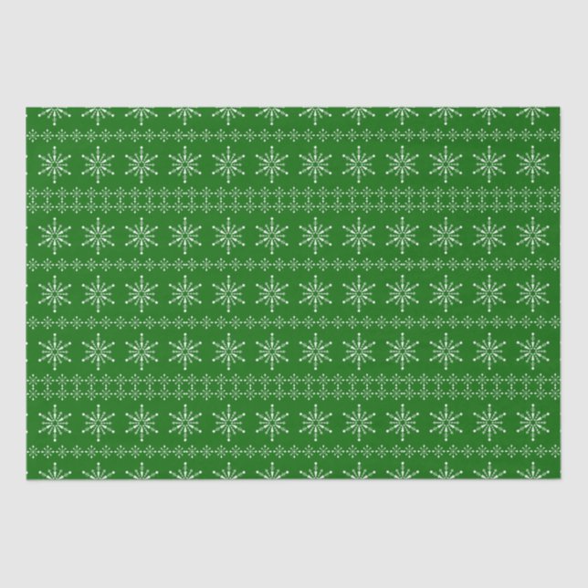 Christmas Snowflakes pattern custom background 3 Tissue Paper (Front)