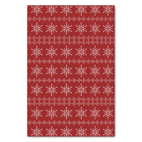 Christmas Snowflakes pattern custom background Tissue Paper