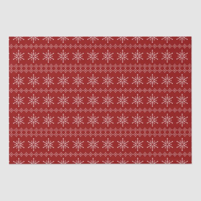 Christmas Snowflakes pattern custom background Tissue Paper (Front)