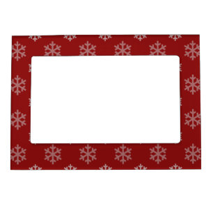 Christmas Snowflakes Pattern Magnetic Photo Frame