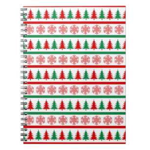 Christmas Snowflakes Pattern Notebook Tree Journal