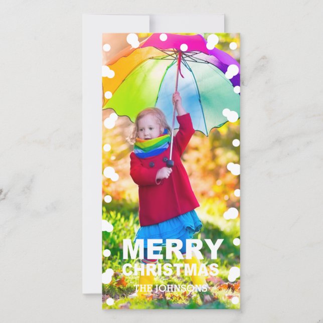 Christmas Snowflakes Photo Card (Front)