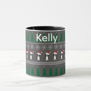 Christmas Snowflakes, Santa Dog, Tree Mug