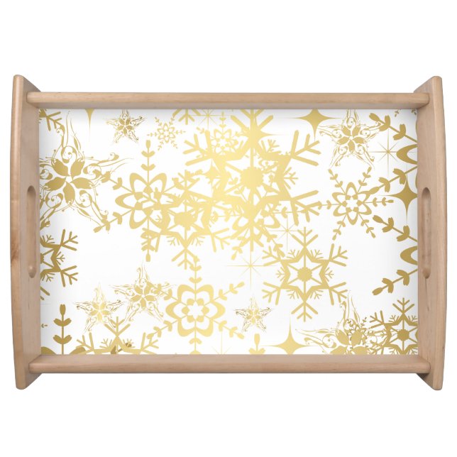 Christmas Snowflakes Serving Tray (Front)