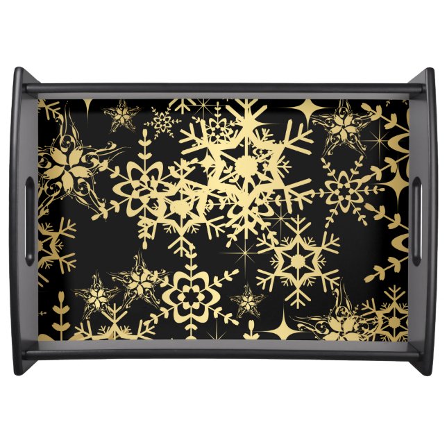 Christmas Snowflakes Serving Tray (Front)