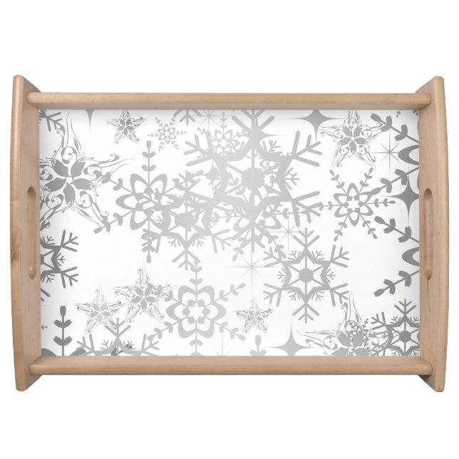 Christmas Snowflakes Serving Tray (Front)