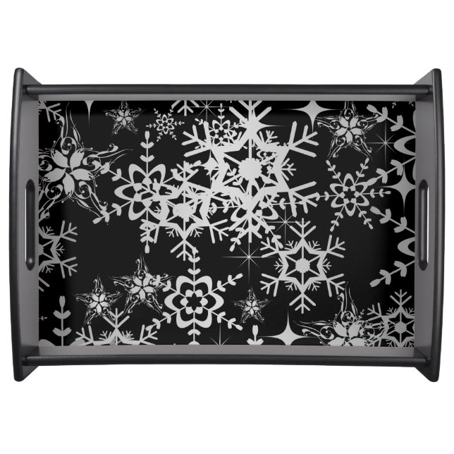 Christmas Snowflakes Serving Tray (Front)