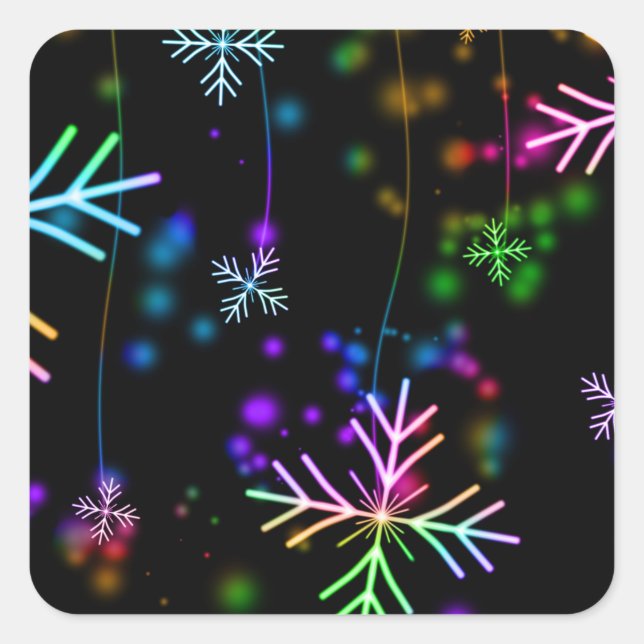 Christmas snowflakes stickers (Front)