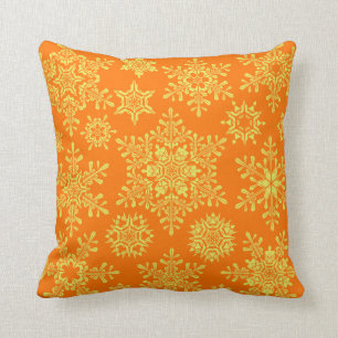 Christmas Snowflakes Throw Pillow
