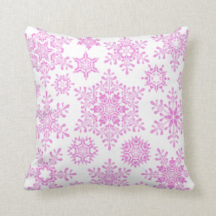 Christmas Snowflakes Throw Pillow