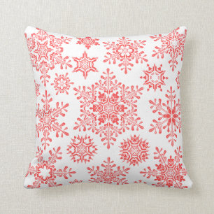 Christmas Snowflakes Throw Pillow