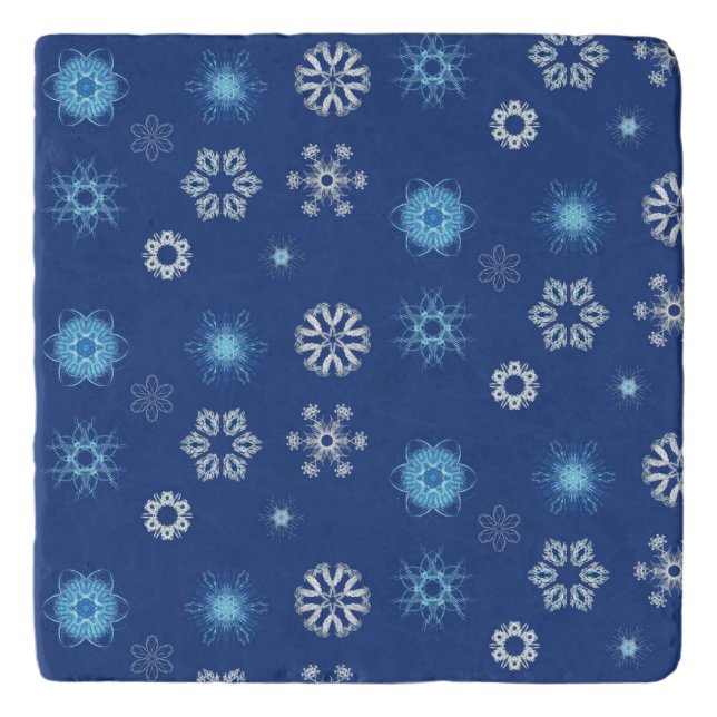 Christmas snowflakes  trivet (Front)