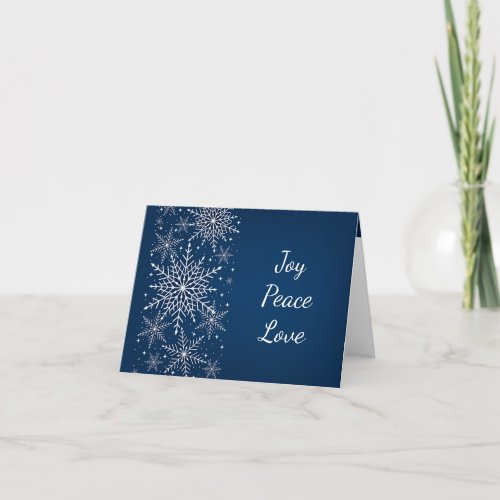 Christmas Snowflakes Winter Frost Blessings Holiday Card