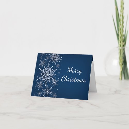 Christmas Snowflakes Winter Frost Blessings Wishes Holiday Card