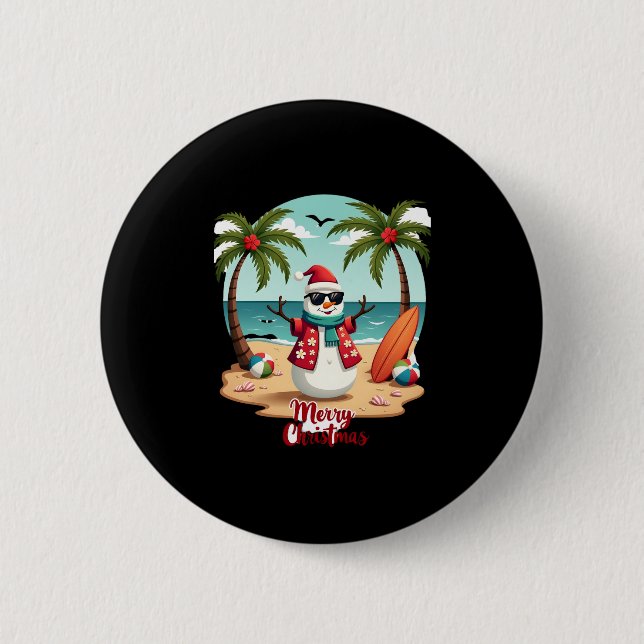 christmas Snowman (1) Button (Front)