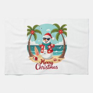 christmas Snowman (1) Kitchen Towel