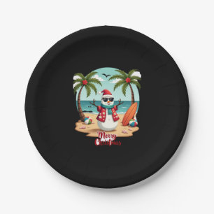 christmas Snowman (1) Paper Plates