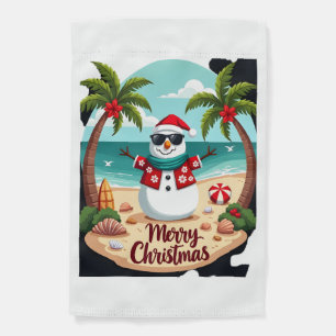 christmas Snowman (2) Garden Flag