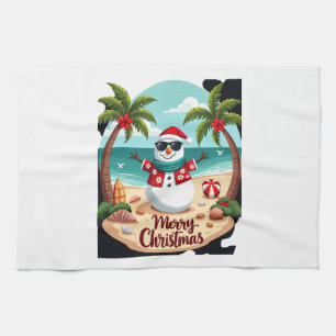 christmas Snowman (2) Kitchen Towel