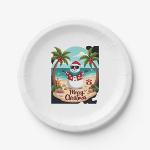 christmas Snowman (2) Paper Plates