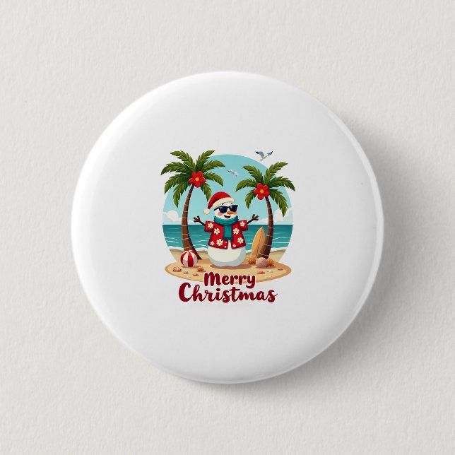 christmas Snowman (3) Button (Front)