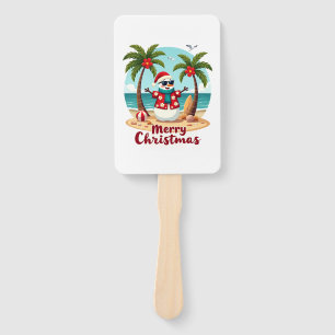christmas Snowman (3) Hand Fan
