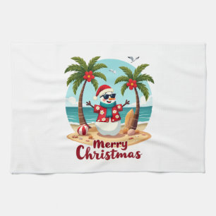 christmas Snowman (3) Kitchen Towel