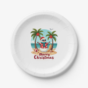christmas Snowman (3) Paper Plates