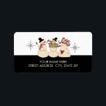 Christmas Snowman Address Mailing Labels<br><div class="desc">Just change the template text to your own information to purchase these address labels for your holiday mailings.</div>