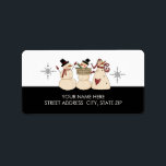 Christmas Snowman Address Mailing Labels<br><div class="desc">Just change the template text to your own information to purchase these address labels for your holiday mailings.</div>