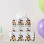 Christmas Snowman and Animals Wrapping Paper<br><div class="desc">If you are an animal lover then you will like this wrapping paper.  Snow is a vintage snowman with red cardinal birds and Santa cat.  This Christmas design also has a snow covered tree.</div>