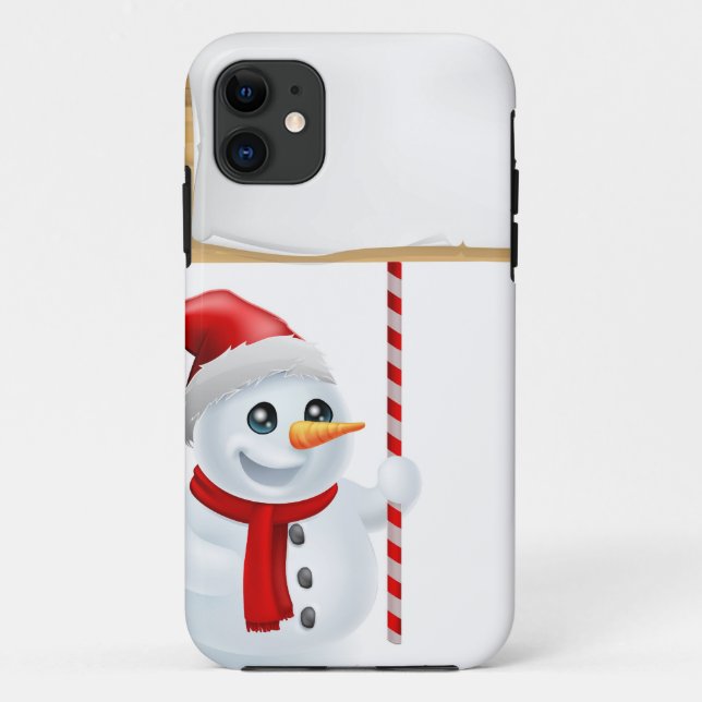 Christmas Snowman and Sign Case-Mate iPhone Case (Back)