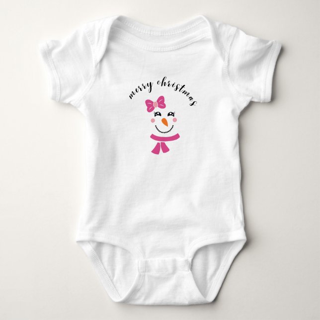 Christmas Snowman baby bodysuit (Front)