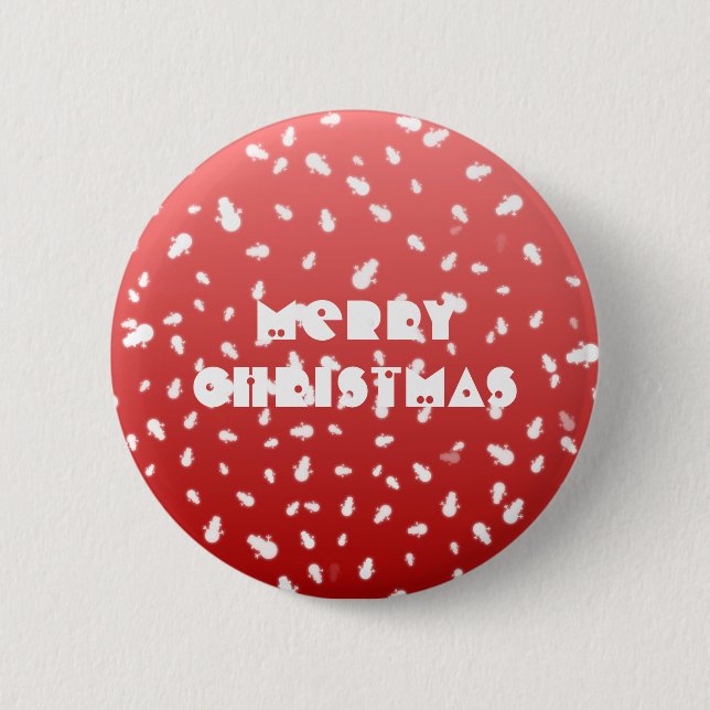 Christmas Snowman Button (Front)