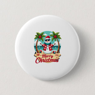 christmas Snowman Button