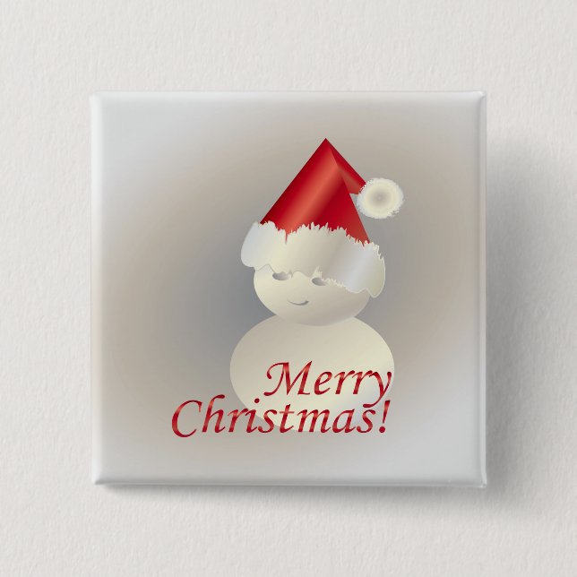 Christmas Snowman Button (Front)
