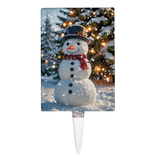 Christmas Snowman Cake Topper (Front)