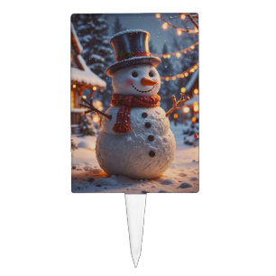 Christmas Snowman Cake Topper