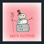 Christmas Snowman Canvas Print<br><div class="desc">Christmas Snowman Zazzle's gloss canvas is made from an additive-free cotton-poly blend and features a special ink-receptive coating that protects the printed surface from cracking when stretched. Made with a tight weave ideal for any photography or fine art, our instant-dry gloss canvas produces prints that are fade-resistant for 75 years...</div>