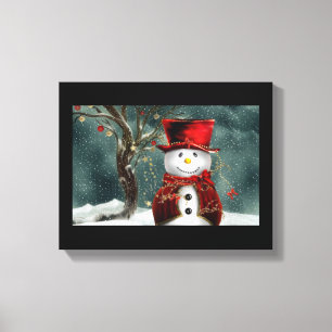 Christmas Snowman Canvas Print