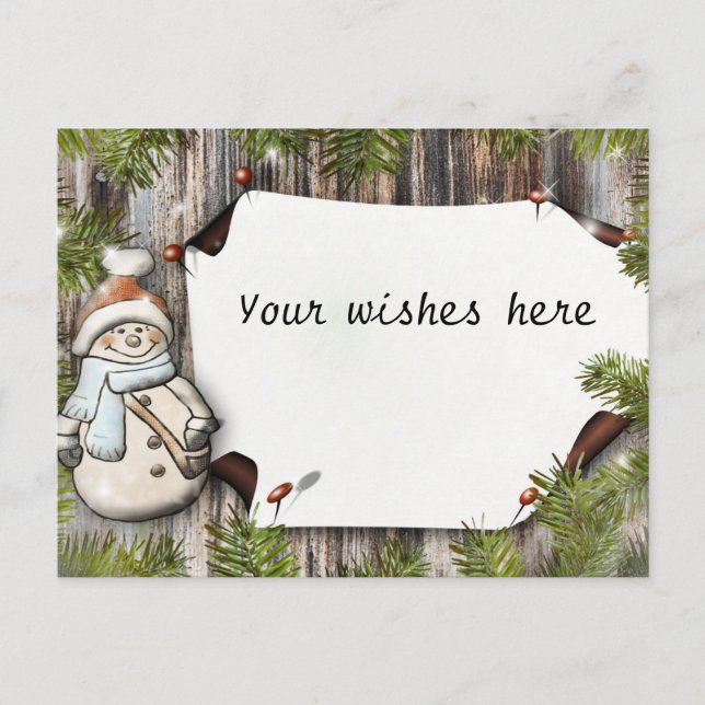 Christmas snowman card (Front)