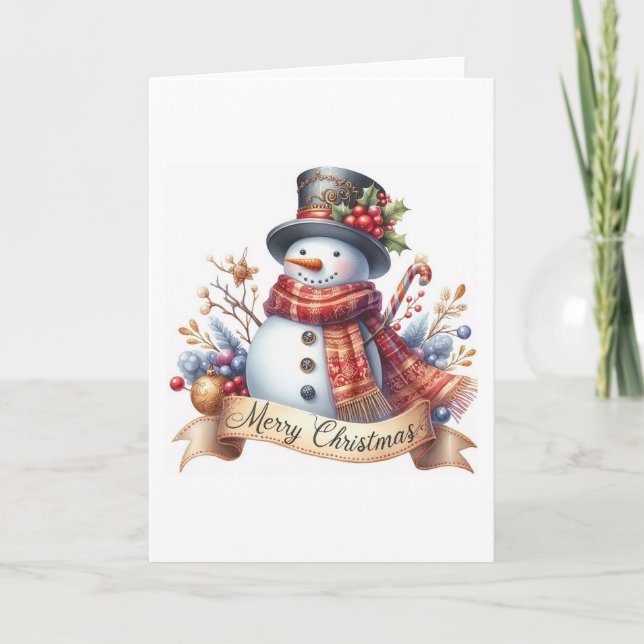 Christmas Snowman Card (Front)