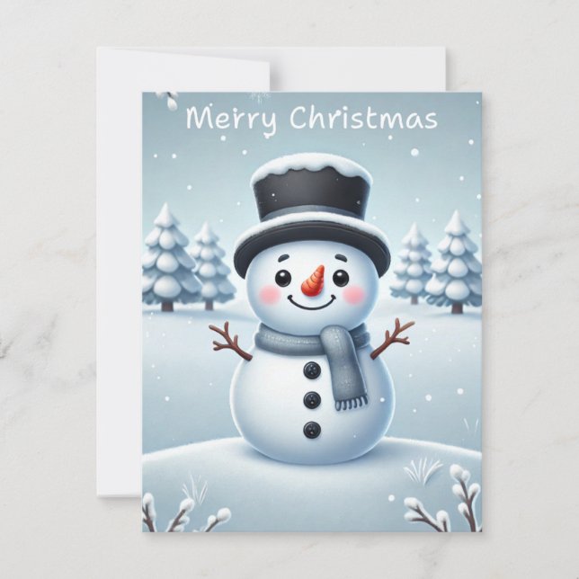 Christmas snowman card  (Front)