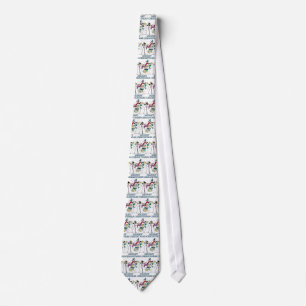 Christmas Snowman Carolers Tie