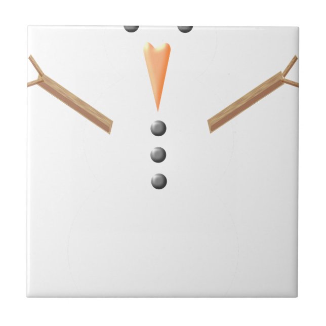 christmas snowman ceramic tile (Front)